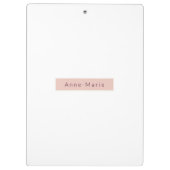 Moderne florale Rose fällt mädchenhaft elegant sti Klemmbrett (Rückseite)