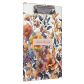 Moderne florale Rose fällt mädchenhaft elegant sti Klemmbrett (Rechts)