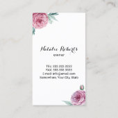 Moderne florale Rose Gold Spray Flasche Reinigung Visitenkarte (Rückseite)