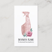 Moderne florale Rose Gold Spray Flasche Reinigung Visitenkarte (Vorderseite)