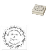 Moderne florale Rücksendeadresse, Paar Gummistempel (Stempel)