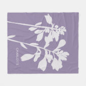 Moderne Florale Silhouette Benutzername Fleecedecke (Vorderseite (Horizontal))