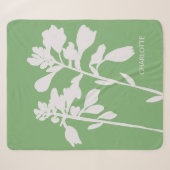 Moderne Florale Silhouette Benutzername Sherpadecke (Vorderseite (Horizontal))