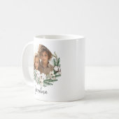 Moderne, florale Stilelemente mit Aquarellfarbe Fo Kaffeetasse (Vorderseite Links)