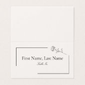 Moderne, florale Tischkarten (Außenseite Aufgefaltet)