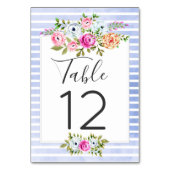 Moderne florale Tischnummer (Rückseite)