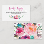 Moderne florale UAWG-Beilage Begleitkarte (Vorne/Hinten)