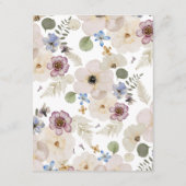 Moderne florale Umschließungskarte Begleitkarte (Rückseite)