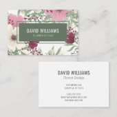 Moderne florale Visitenkarte (Vorne/Hinten)
