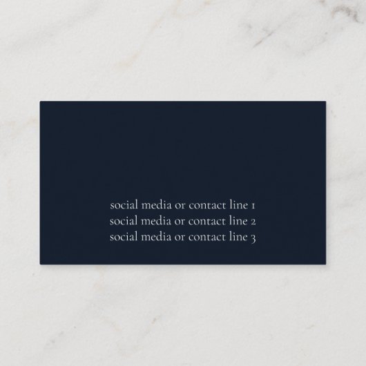 Moderne florale Visitenkarte (Rückseite)