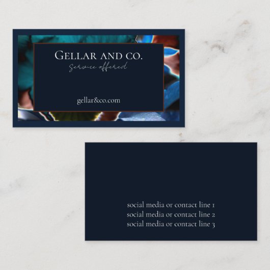 Moderne florale Visitenkarte (Vorne/Hinten)