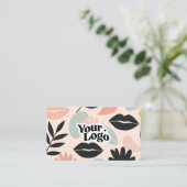 Moderne Florale Visitenkarte – QR-Code (Stehend Vorderseite)