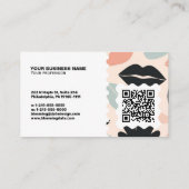 Moderne Florale Visitenkarte – QR-Code (Rückseite)