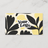Moderne Florale Visitenkarte – QR-Code & Logo (Vorderseite)