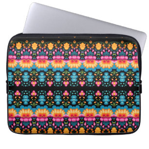 Moderne florale Volkskunst Laptopschutzhülle
