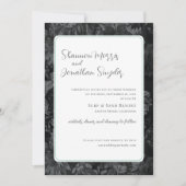 Moderne florale Wallpaper Hochzeitseinladung Einladung (Vorderseite)