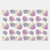 Moderne florale Wasserfarbe Geschenkpapier Set (Vorderseite 3)