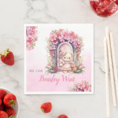 Moderne florale Wasserfarbe Teddy Bären Babydusche Serviette (Beispiel)