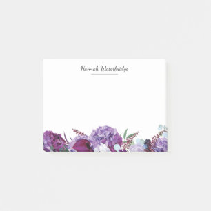 Moderne Florale Watercolor-Schrift Post-it Klebezettel