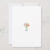 Moderne florale Wildblumen Script Brautparty Einladung (Rückseite)