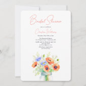 Moderne florale Wildblumen Script Brautparty Einladung (Vorderseite)