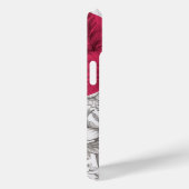 Moderne florale zeichnend magentinrosa Retrokreise Case-Mate iPhone Hülle (Rückseite / Rechts)