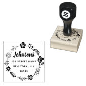 Moderne Floralkrone Gummistempel (Stempel)