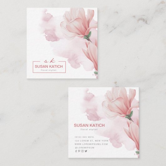 Moderne florenfarbene Visitenkarte (Vorne/Hinten)