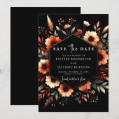 Moderne Florenz Terracotta Wedding Save The Date (Vorne/Hinten)