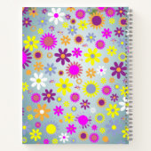 Moderne, florfarbene Notebooks Notizblock (Rückseite)