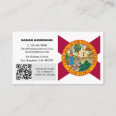 Moderne Florida Business Card, Florida Flag / USA Visitenkarte (Rückseite)