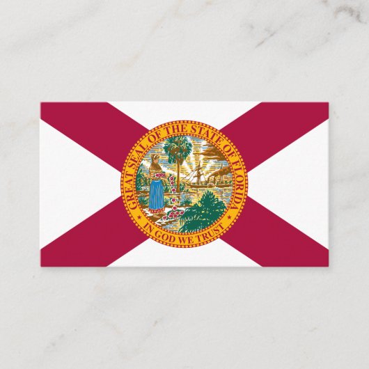 Moderne Florida Business Card, Florida Flag / USA Visitenkarte (Vorderseite)
