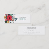Moderne Florist Skinny Business Cards Mini Visitenkarte (Vorne/Hinten)