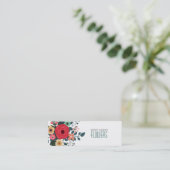 Moderne Florist Skinny Business Cards Mini Visitenkarte (Stehend Vorderseite)