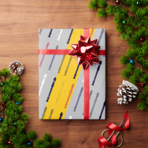 Moderne Flöte Einfache coole Musik Minimal Flötist Geschenkpapier