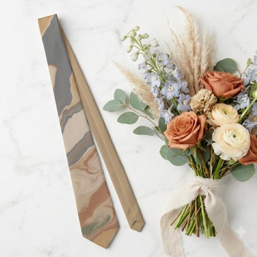 Moderne Fluid Marble Abstract Hochzeit Krawatte