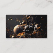 Moderne flüssige abstrakte Blasen Hintergrunddesig Visitenkarte (Vorderseite)