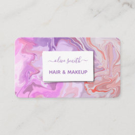 Moderne flüssige Acrylkunde Visitenkarte