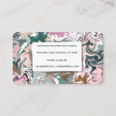 Moderne flüssige Acrylkunde Visitenkarte (Rückseite)