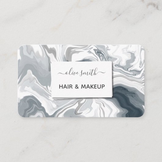 Moderne flüssige Acrylkunde Visitenkarte (Vorderseite)