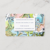 Moderne flüssige Acrylkunde Visitenkarte (Rückseite)