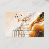 Moderne flüssige Gold- und Braunkernpflege Visitenkarte (Rückseite)