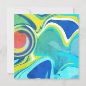 Moderne flüssige Grunge Vibranding Wedding Dankeskarte (Rückseite)