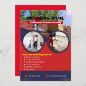 Moderne Flyer für Druckwäsche Einladung (Vorne/Hinten)