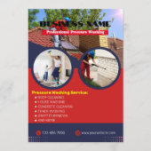 Moderne Flyer für Druckwäsche Einladung (Vorderseite)