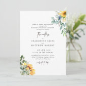 Moderne Foliage beide Sets Eltern Hochzeit Einladung (Stehend Vorderseite)