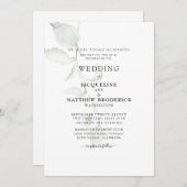 Moderne Foliage Bride Eltern Hochzeit Einladung (Vorne/Hinten)