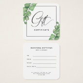 Moderne Foliage Einfache Botanische Grüne Geschenk (Vorne & Hinten)