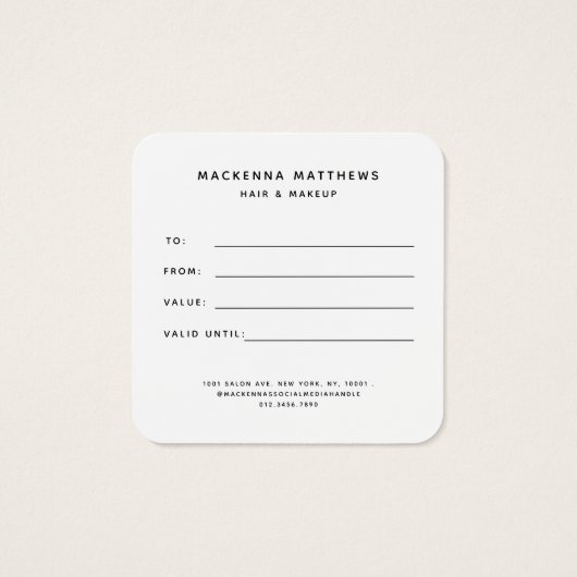 Moderne Foliage Einfache Botanische Grüne Geschenk (Rückseite)