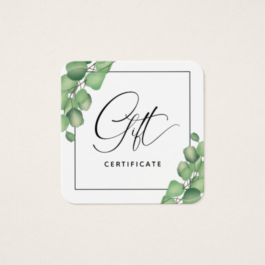 Moderne Foliage Einfache Botanische Grüne Geschenk (Vorderseite)